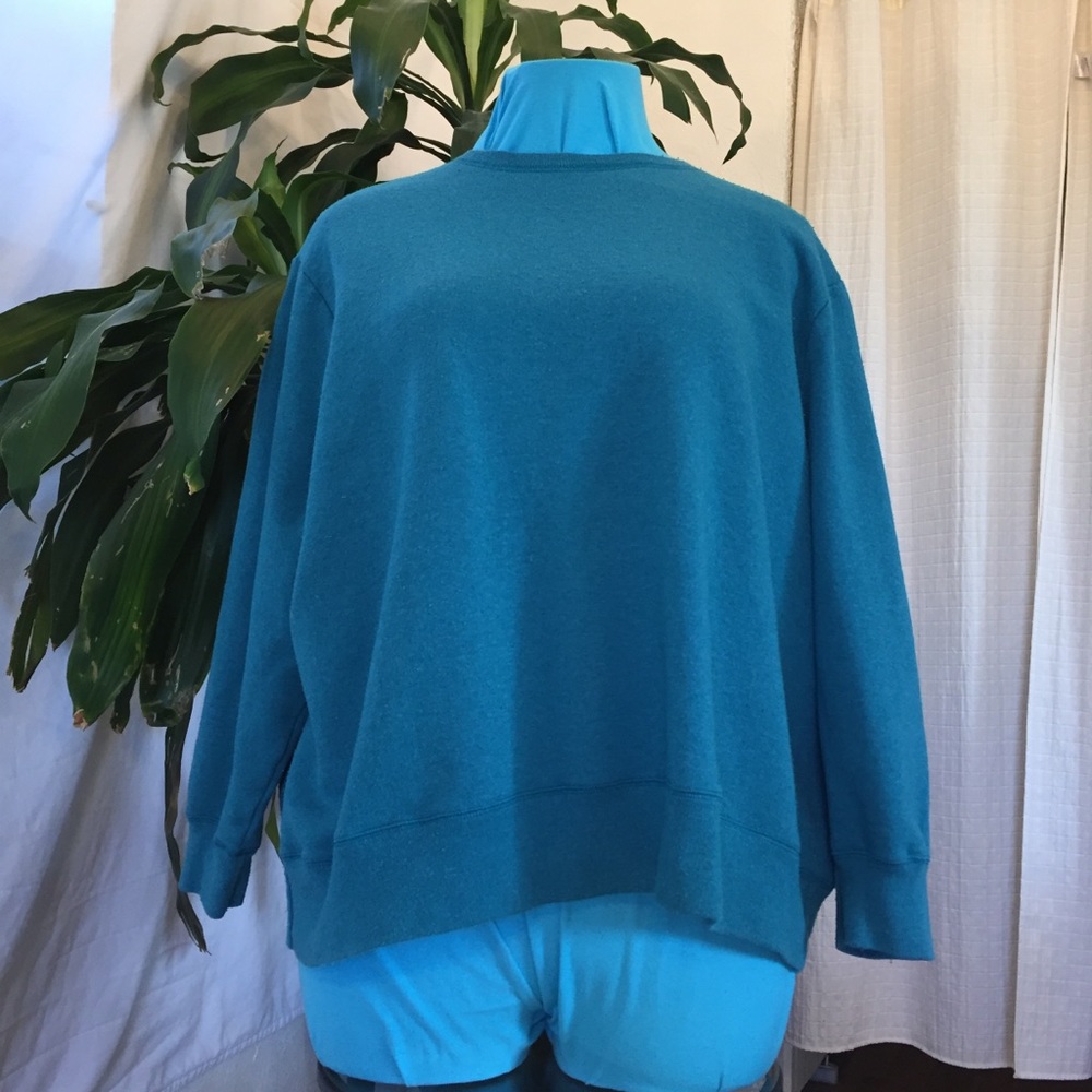 Just My Size Teal 4X Sweat Shirt
